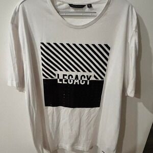 Vintage Sean John white and black graphic 'Legacy' tee Men's 3XL